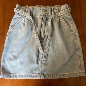 Hollister High-Waisted Tie Jean Skirt!